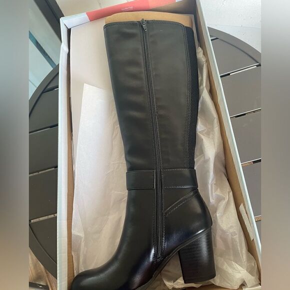 NWT Soul Naturalizer Twinkle Knee High Block Heel Black Women’s Boots Size 6M - Picture 9 of 14